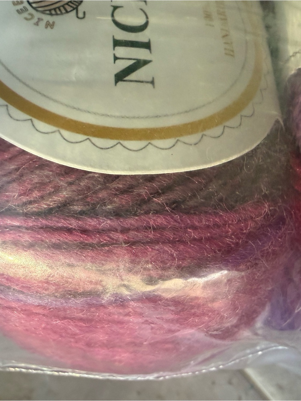 NICEEC Multicolor Gradient Rainbow Wool Yarn Bundle - Purple, Pink, Gray - Picture 4 of 10